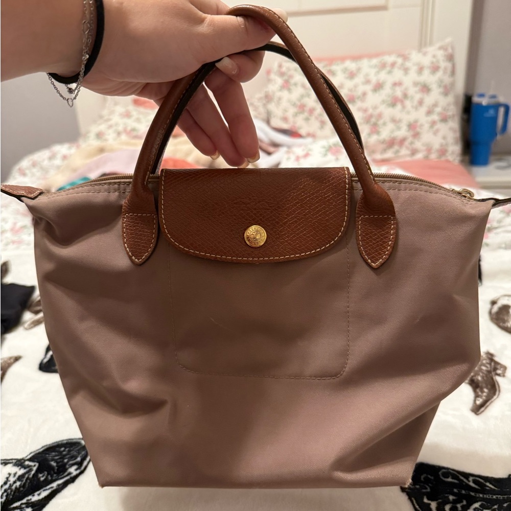 Longchamp Brown and Tan Tote Bag